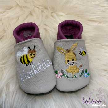 Name mit Biene und Eselchen