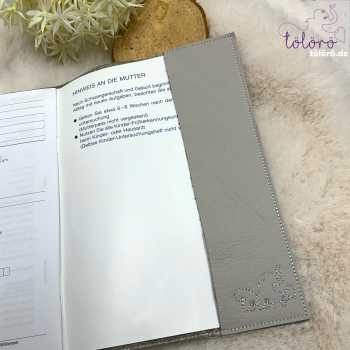 Preview: Mutterpasshülle mit Herz beige