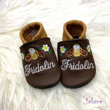 Brezel und Bier mit Namen