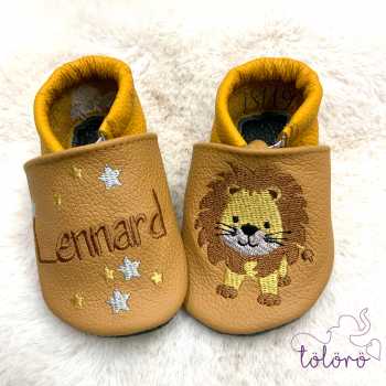 Preview: Name mit Mini-Sternen und Löwen