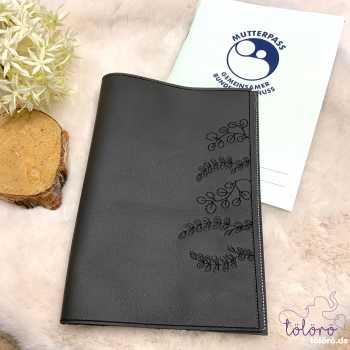 Mutterpasshülle seitliche Blumen