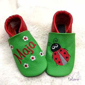 Preview: Name mit Blumen und Marienkäfer