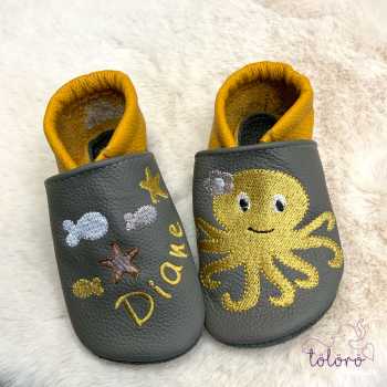 Name mit Fischen  und Krake