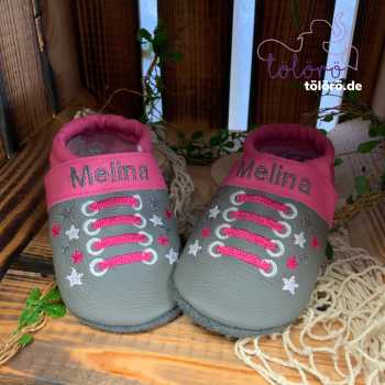 Preview: Schnürsenkel mit Sternen und Name