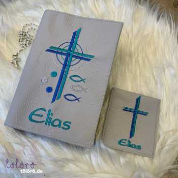 Preview: Gotteslobhülle  Kreuze mit Kreisen