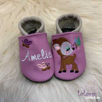 Preview: Name mit Schmetterlingen und Rehkitz