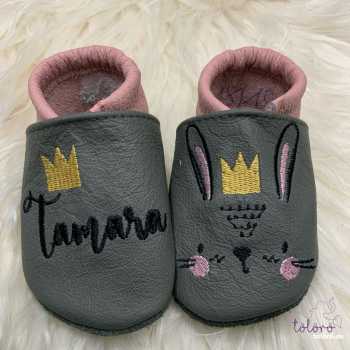 Preview: Name mit Krone und Hasengesicht