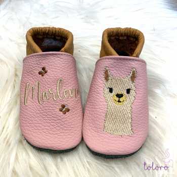 Name mit Schmetterlinge und Alpaka