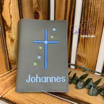 Gotteslobhülle Kreuz mit Sternen