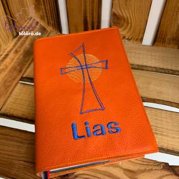 Gotteslobhülle Kreuz mit dezentem Kreis