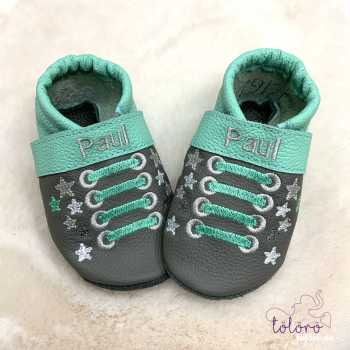 Preview: Schnürsenkel mit Sternen und Name