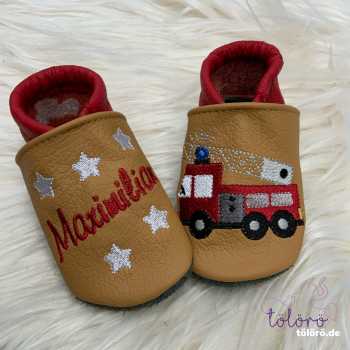 Preview: Name mit Sternen und Feuerwehrauto