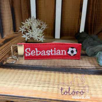 Preview: Schlüsselband mit Namen und Minimotiv