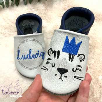 Preview: Name im Kreis und Tigergesicht mit Krone