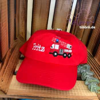 Cap mit Name und Feuerwehr