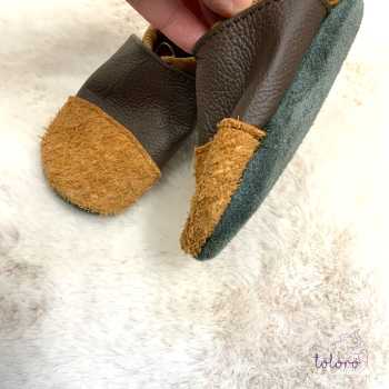 Preview: *sofortkauf* Puschen mit verstärkter Kappe Gr. 19/20