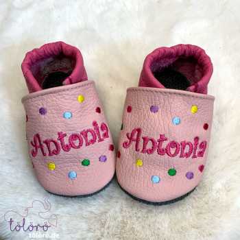 Bunte Punkte mit Namen