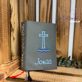 Gotteslobhülle Kreuz mit Wellen