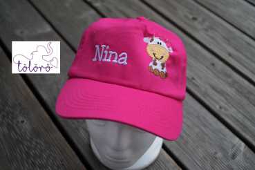 Cap mit Name und Kuh