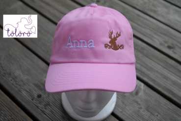 Cap mit Name und Hirschranke