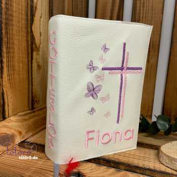 Preview: Gotteslobhülle  Kreuze mit Schmetterlingen