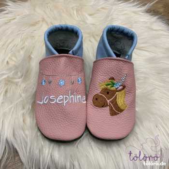 Preview: Name mit Blumenleine und Pferdekopf