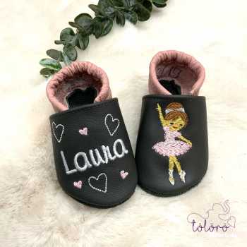 Name mit Herzen und Ballerina