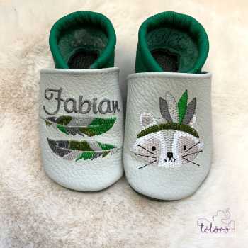 Preview: Name mit Feder und Waschbär