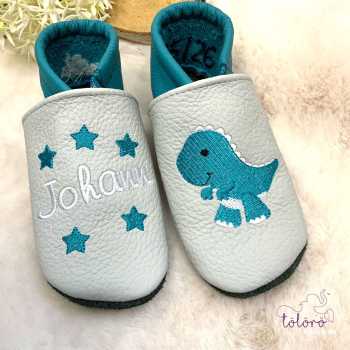 Name mit Sternen und Dinosaurier