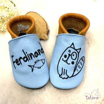 Name mit Fisch und Katze Jimmy