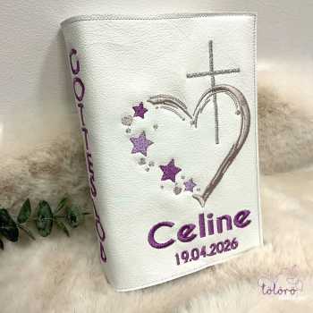 Gotteslobhülle  Kreuz mit Herz und Sterne