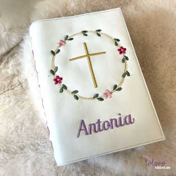 Preview: Gotteslobhülle Blätterkreis mit Blüten „Sophia“