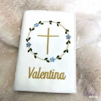 Gotteslobhülle Blätterkreis mit Blüten „Valentina“