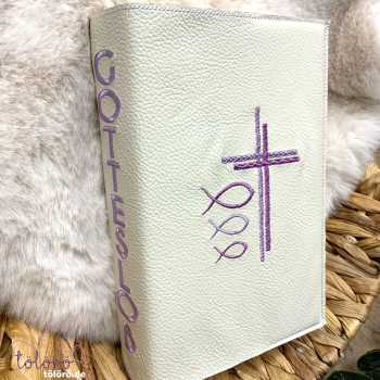 Preview: Gotteslobhülle Kreuz mit Fischen „Josefa“