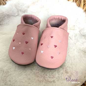 *sofortkauf* mini Herzen rosa Gr. 19/20