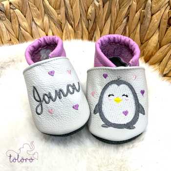 Preview: Name mit Herzen und Pinguin
