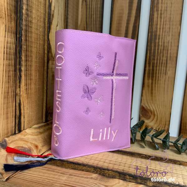 Gotteslobhülle  Kreuze mit Schmetterlingen