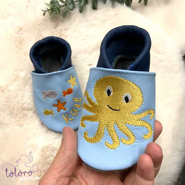 Name mit Fischen  und Krake