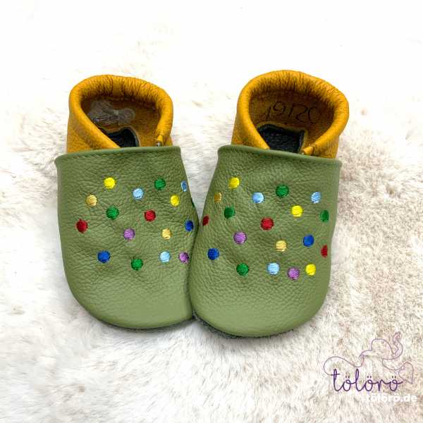 Bunte Punkte mit Namen