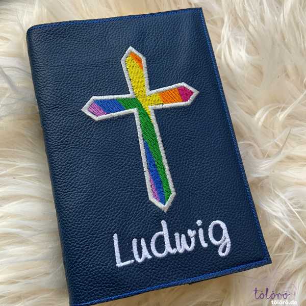 Gotteslobhülle Regenbogenkreuz