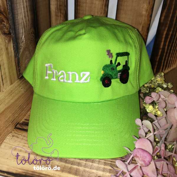Cap mit Name und Traktor