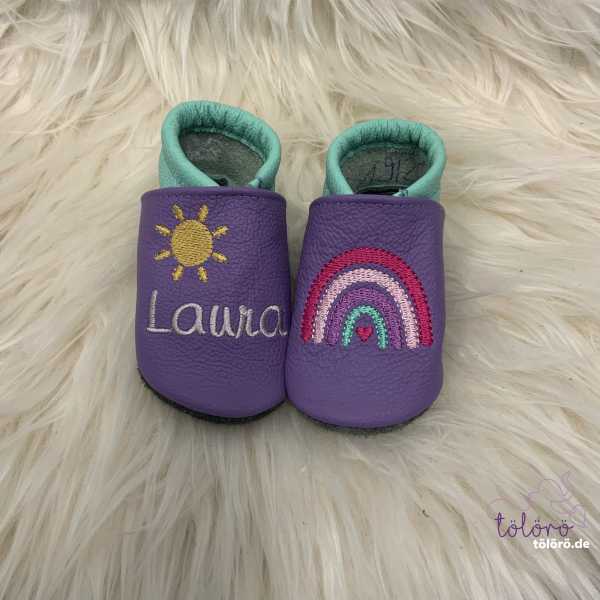 Name mit Sonne und Regenbogen