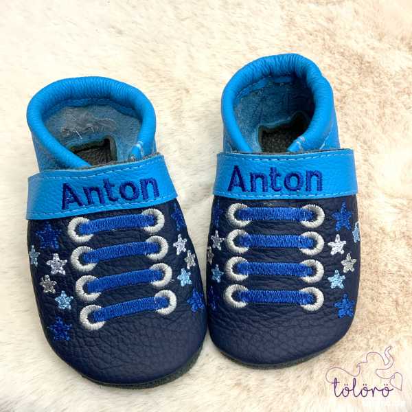 Schnürsenkel mit Sternen und Name