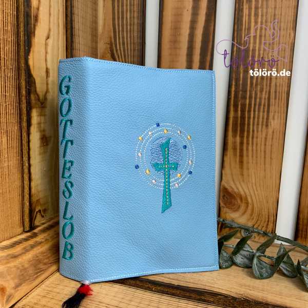 Gotteslobhülle  Kreuz mit Lichtkreis