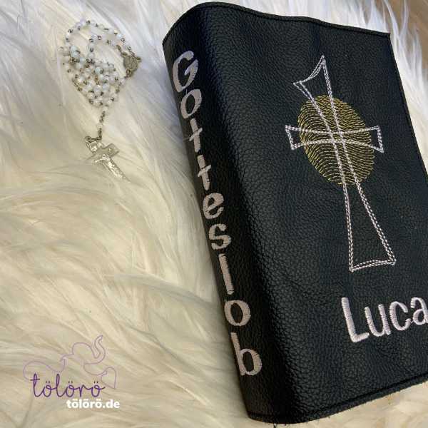 Gotteslobhülle Kreuz mit dezentem Kreis