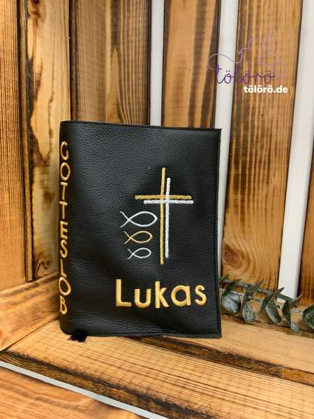 Gotteslobhülle Kreuz mit Fischen