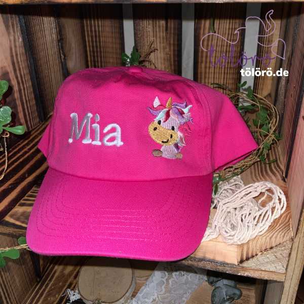 Cap mit Name und Einhorn