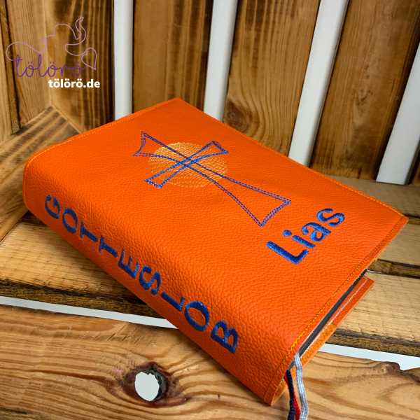 Gotteslobhülle Kreuz mit dezentem Kreis