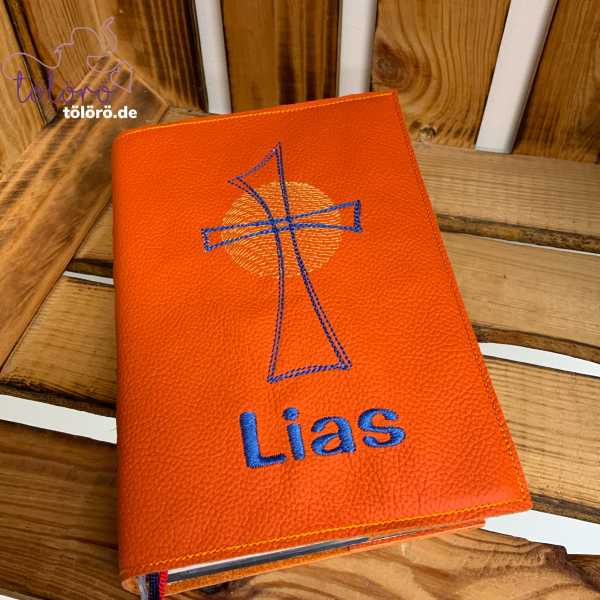 Gotteslobhülle Kreuz mit dezentem Kreis