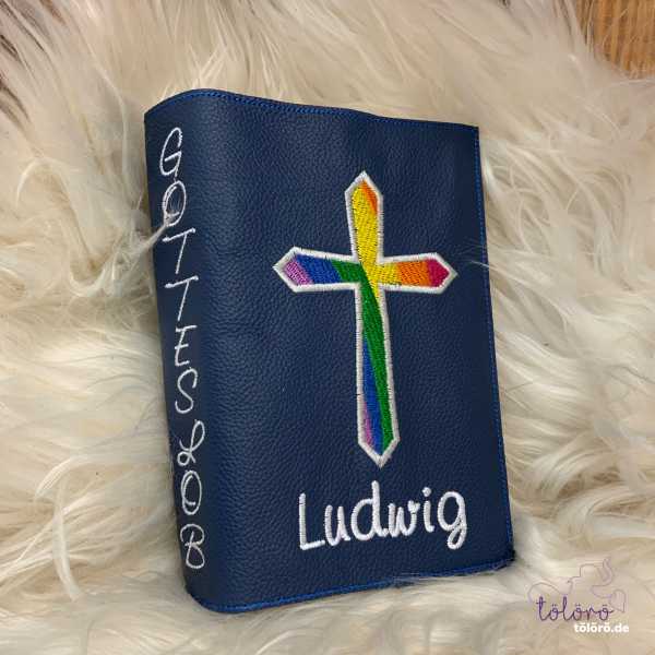 Gotteslobhülle Regenbogenkreuz